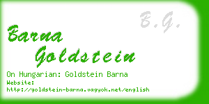 barna goldstein business card